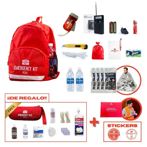 Mochila de emergencia FAMILIAR (3-4 personas)