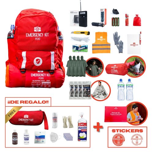 Mochila de emergencia PREMIUM FAMILIAR (3-4 personas)