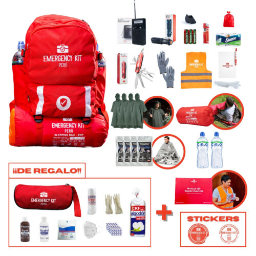 Mochila de emergencia PREMIUM FAMILIAR (3-4 personas)